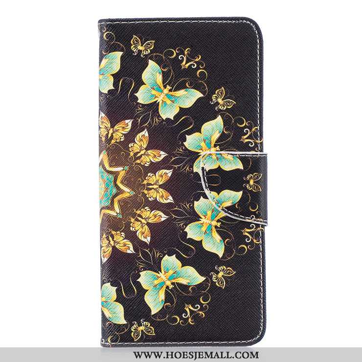 Hoesje Huawei P30 Pro Leren Spotprent Hoes Anti-fall Bescherming All Inclusive Clamshell Zwarte