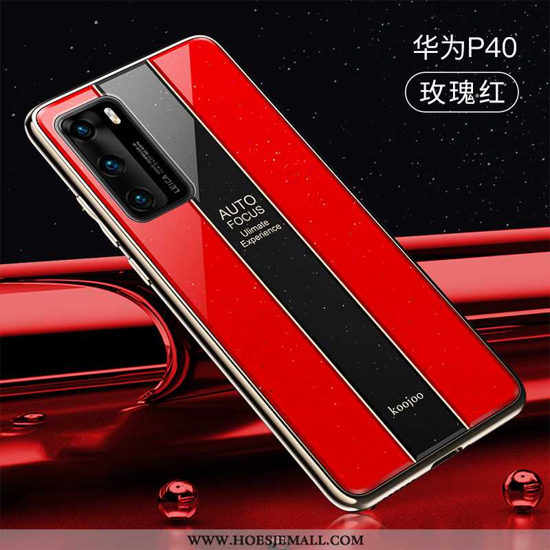 Hoesje Huawei P40 Dun Bescherming High End Persoonlijk Hoes Net Red Rood