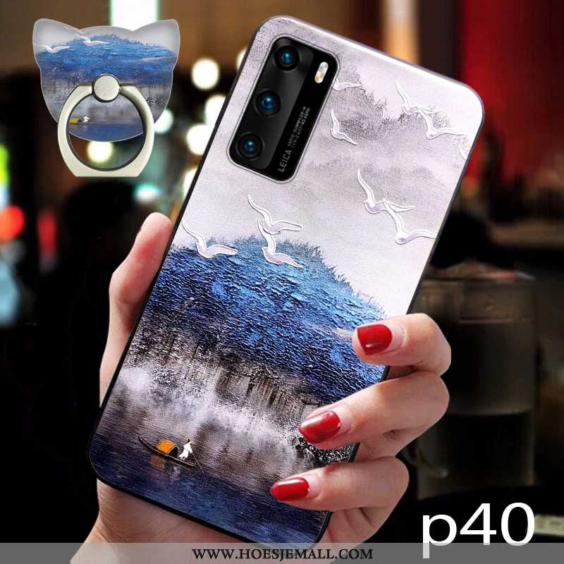 Hoes Huawei P40 Siliconen Bescherming Mobiele Telefoon Zacht Hoesje Roze