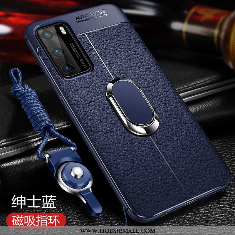 Hoes Huawei P40 Zacht Bescherming Mobiele Telefoon Blauw Hoesje Anti-fall Hanger Blauwe