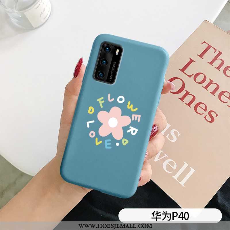 Hoesje Huawei P40 Siliconen Zacht Mini Nieuw Donkerblauw Lovers Donkerblauwe