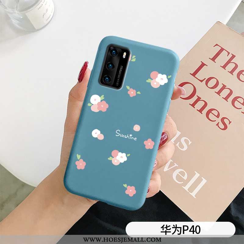 Hoesje Huawei P40 Siliconen Zacht Mini Nieuw Donkerblauw Lovers Donkerblauwe