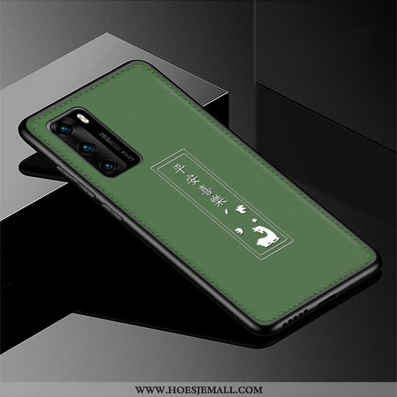 Hoesje Huawei P40 Bescherming Mode Zacht Anti-fall Siliconen Groen All Inclusive