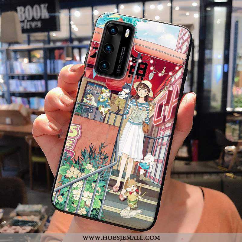 Hoes Huawei P40 Siliconen Zacht Roze Hoesje Mobiele Telefoon Vers Mini