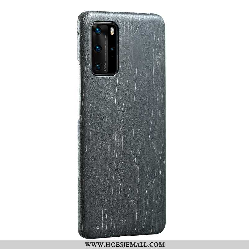 Hoes Huawei P40 Dun Bescherming Mobiele Telefoon Hout Anti-fall Kwaliteit Bruin