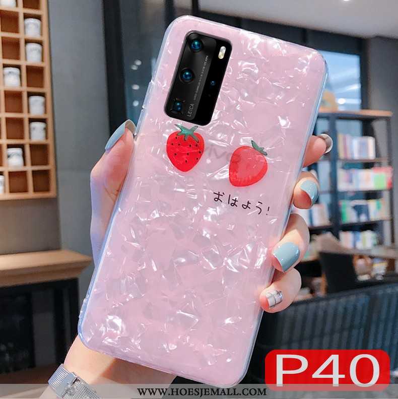 Hoes Huawei P40 Scheppend Trend Siliconen Roze Mobiele Telefoon All Inclusive Nieuw