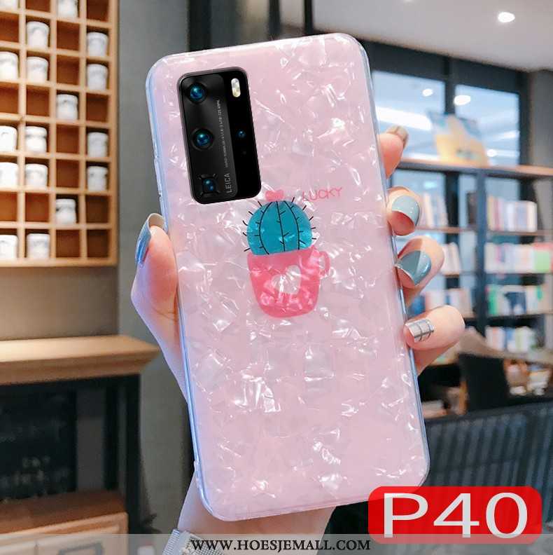 Hoes Huawei P40 Scheppend Trend Siliconen Roze Mobiele Telefoon All Inclusive Nieuw