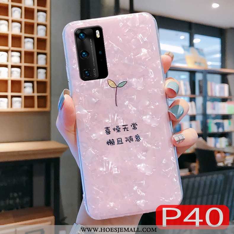 Hoes Huawei P40 Scheppend Trend Siliconen Roze Mobiele Telefoon All Inclusive Nieuw