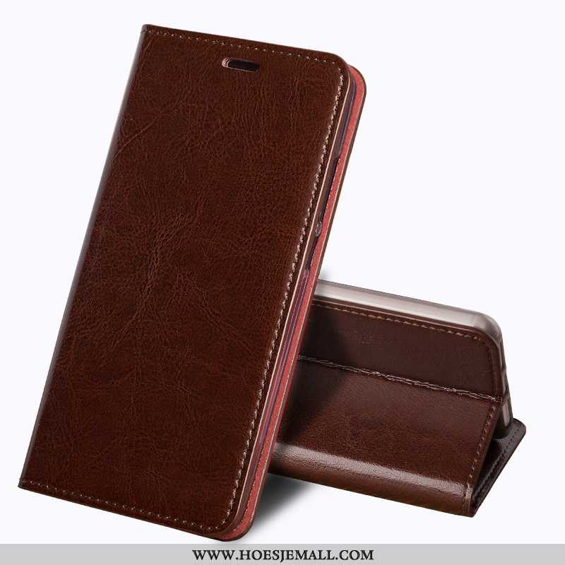 Hoes Huawei P40 Lite 5g Zacht Bescherming Folio Vintage Wijnrood Echt Leer Mobiele Telefoon Bordeaux