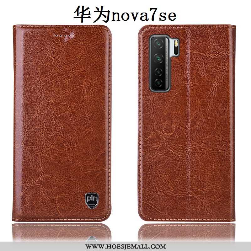 Hoes Huawei P40 Lite 5g Patroon Bescherming Anti-fall All Inclusive Rood Mobiele Telefoon Folio Roos