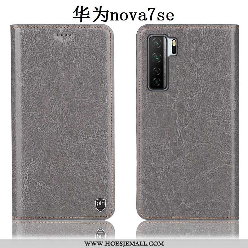 Hoes Huawei P40 Lite 5g Patroon Bescherming Anti-fall All Inclusive Rood Mobiele Telefoon Folio Roos