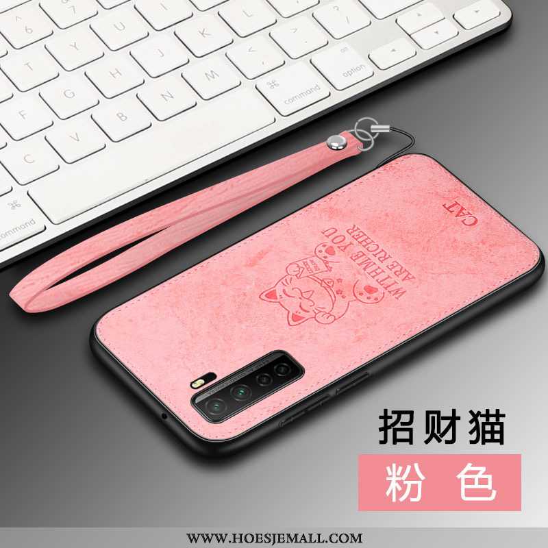 Hoesje Huawei P40 Lite 5g Zacht Bescherming Magnetisch Hoes All Inclusive Roze Patroon