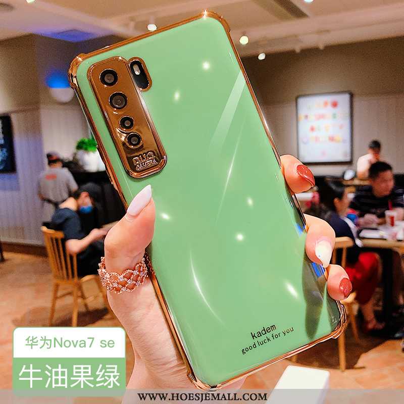 Hoes Huawei P40 Lite 5g Bescherming Scheppend Net Red Hoesje Trend Groen Siliconen