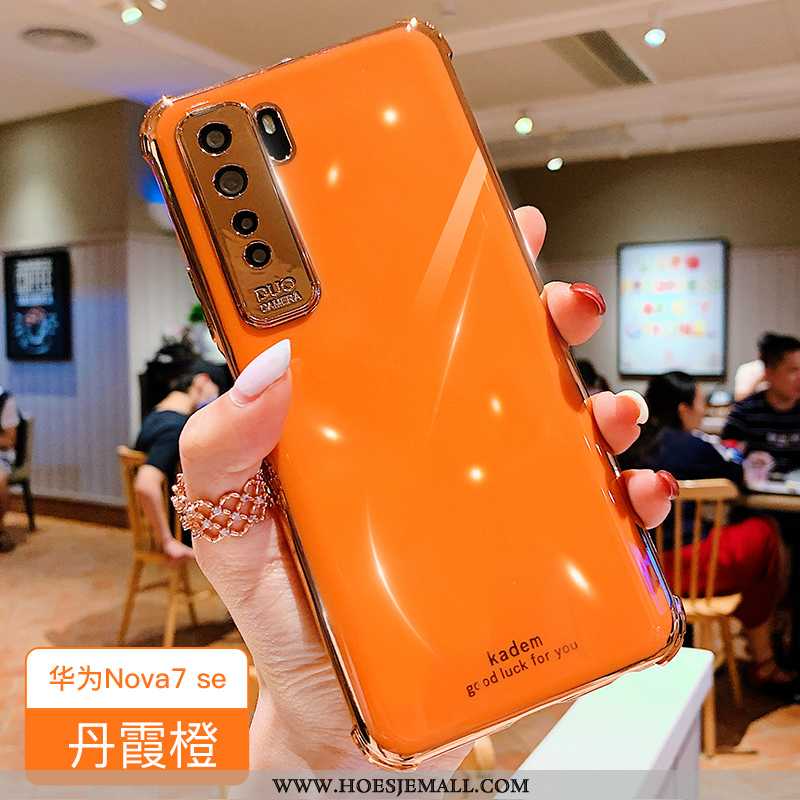 Hoes Huawei P40 Lite 5g Bescherming Scheppend Net Red Hoesje Trend Groen Siliconen