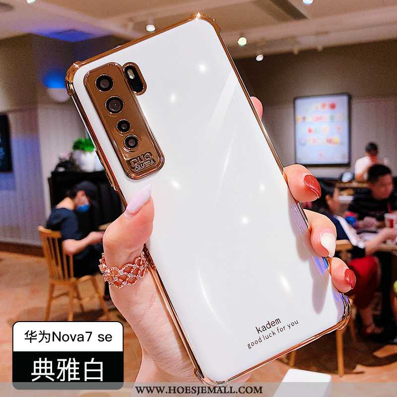 Hoes Huawei P40 Lite 5g Bescherming Scheppend Net Red Hoesje Trend Groen Siliconen