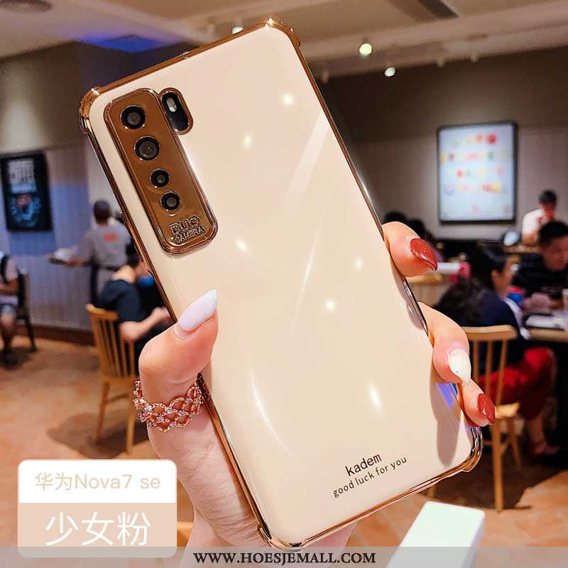 Hoes Huawei P40 Lite 5g Bescherming Scheppend Net Red Hoesje Trend Groen Siliconen