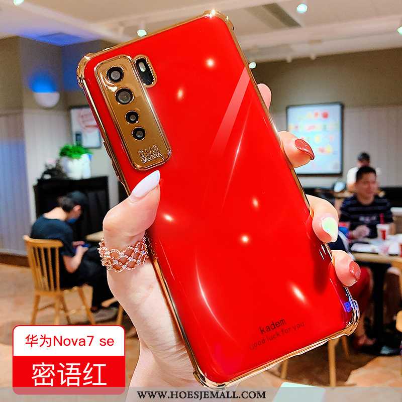 Hoes Huawei P40 Lite 5g Bescherming Scheppend Net Red Hoesje Trend Groen Siliconen