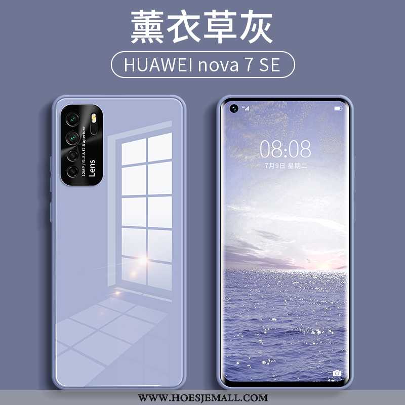 Hoes Huawei P40 Lite 5g Siliconen Bescherming Spiegel All Inclusive Roze Glas Mobiele Telefoon Groen