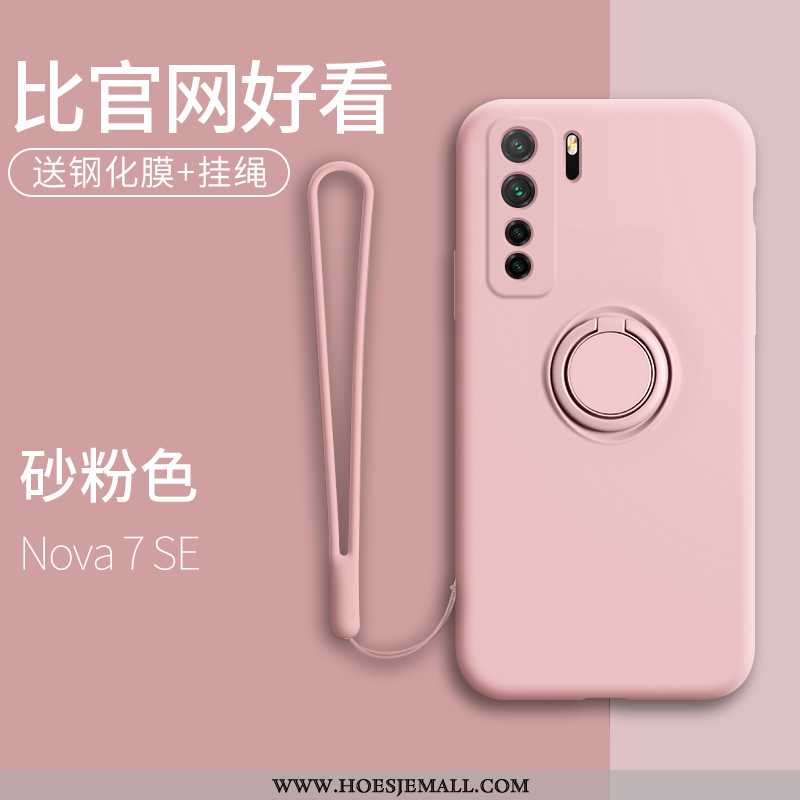 Hoes Huawei P40 Lite 5g Scheppend Trend Ondersteuning Anti-fall Persoonlijk Hoesje Net Red Rood