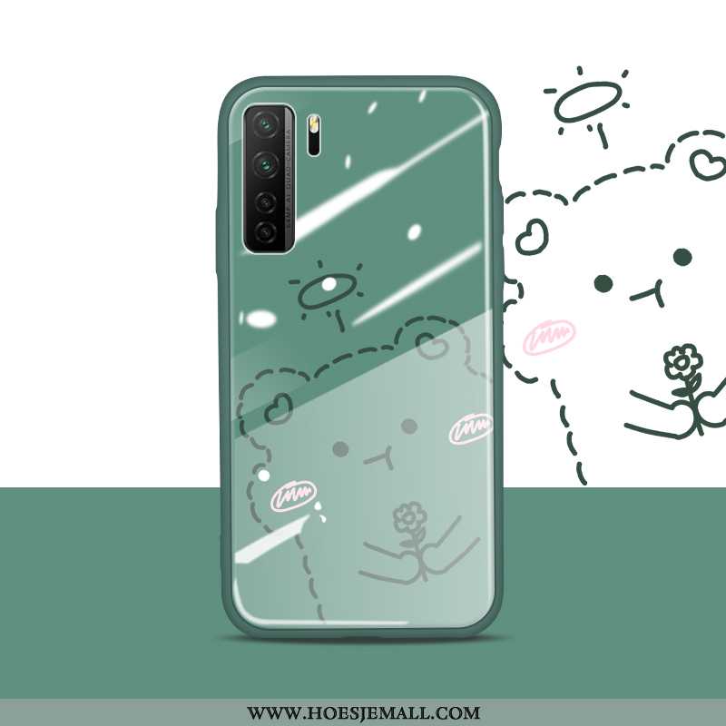 Hoes Huawei P40 Lite 5g Glas Persoonlijk Groen Hoesje Licht Anti-fall Wind