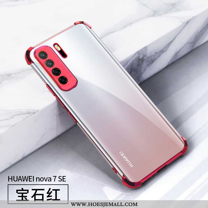 Hoes Huawei P40 Lite 5g Zacht Siliconen Mobiele Telefoon Hoesje Rood Net Red