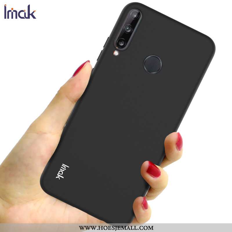 Hoesje Huawei P40 Lite E Siliconen Bescherming Anti-fall Donkerblauw Schrobben Hoes Donkerblauwe