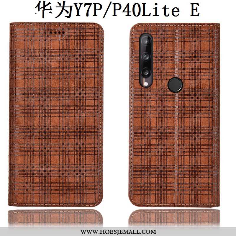 Hoesje Huawei P40 Lite E Patroon Bescherming Grijs Leren All Inclusive Mobiele Telefoon