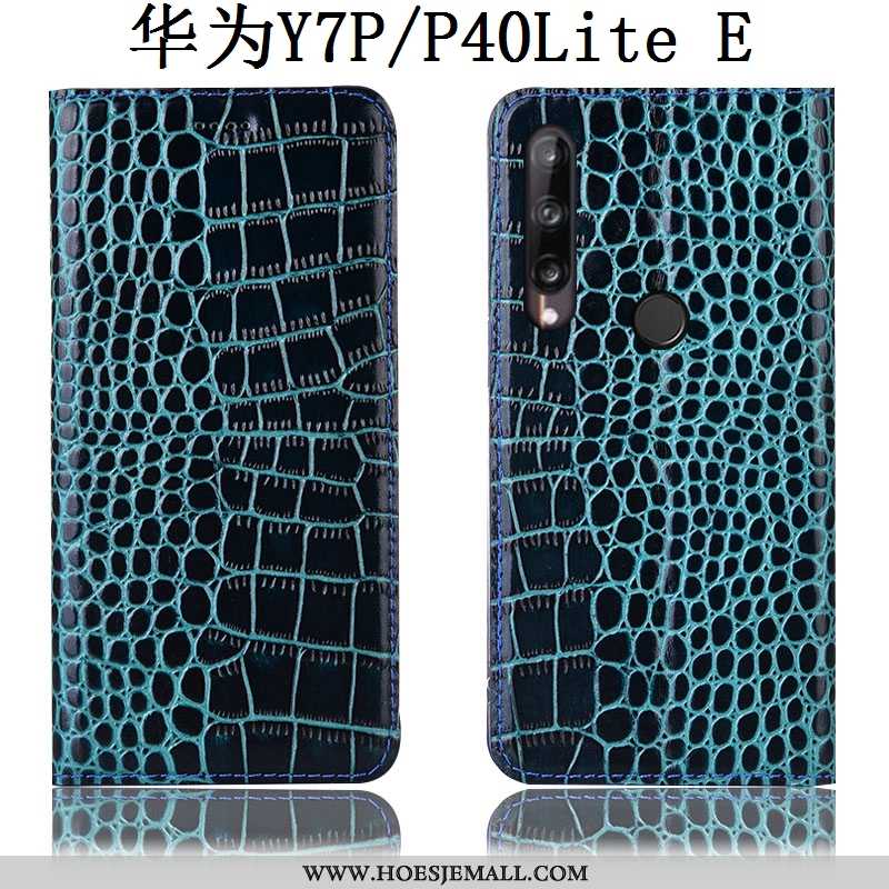 Hoesje Huawei P40 Lite E Patroon Bescherming Folio Leren Hoes Mobiele Telefoon Krokodil Bruine