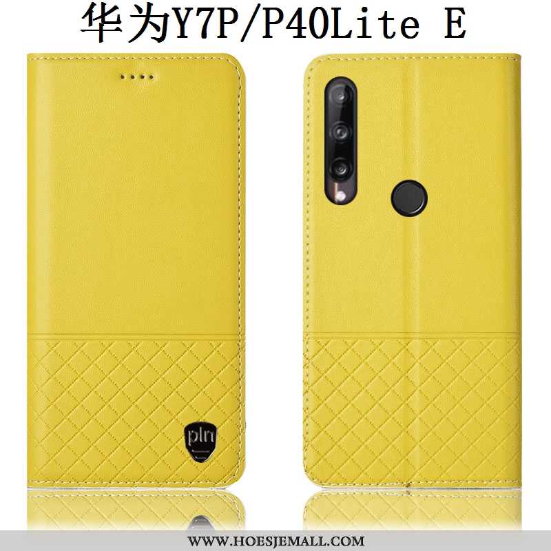 Hoesje Huawei P40 Lite E Leren Bescherming Anti-fall Folio Geruite Mobiele Telefoon Rood