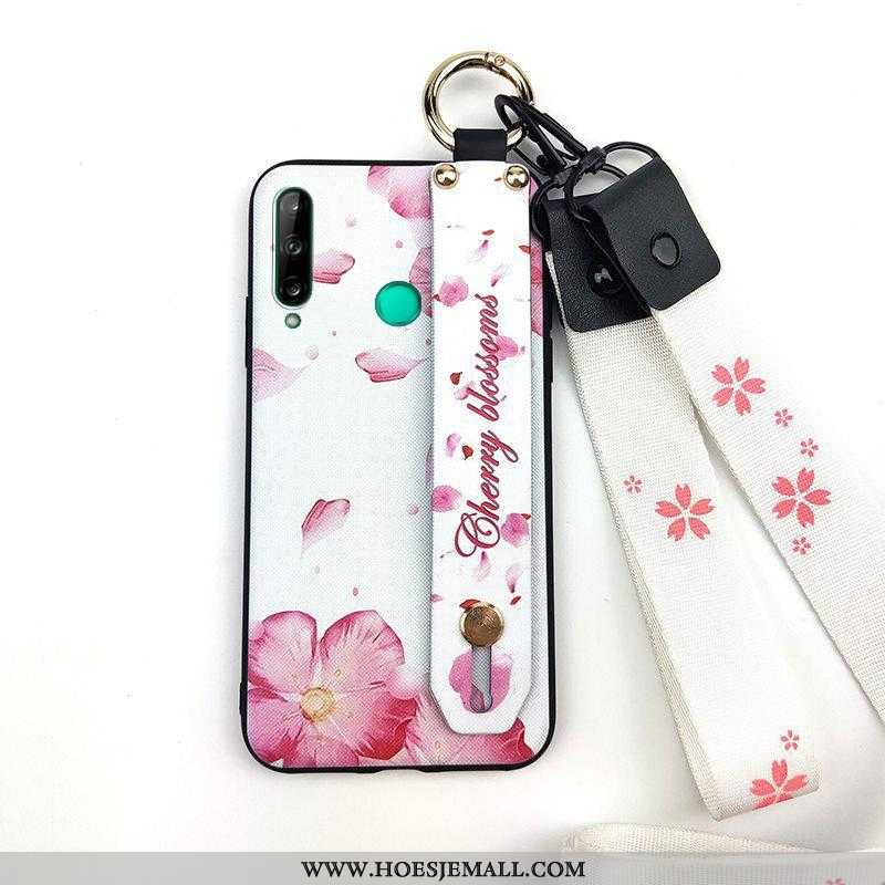 Hoesje Huawei P40 Lite E Hanger Scheppend Ondersteuning Bloemen Mobiele Telefoon Roze Bescherming