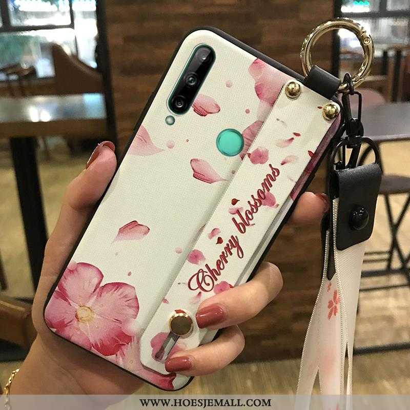 Hoesje Huawei P40 Lite E Hanger Scheppend Ondersteuning Bloemen Mobiele Telefoon Roze Bescherming