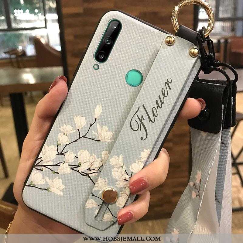 Hoesje Huawei P40 Lite E Hanger Scheppend Ondersteuning Bloemen Mobiele Telefoon Roze Bescherming