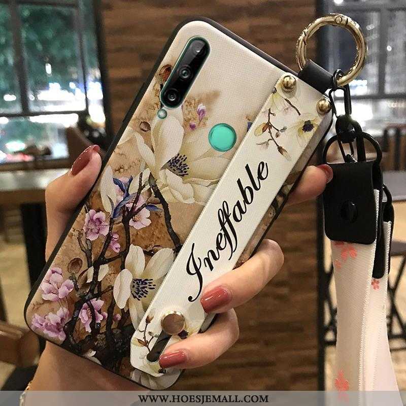 Hoesje Huawei P40 Lite E Hanger Scheppend Ondersteuning Bloemen Mobiele Telefoon Roze Bescherming