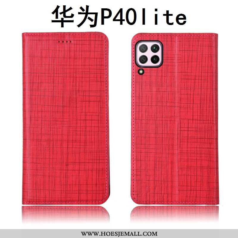 Hoesje Huawei P40 Lite Zacht Siliconen Donkerblauw Hoes Mobiele Telefoon Bescherming Clamshell Donke