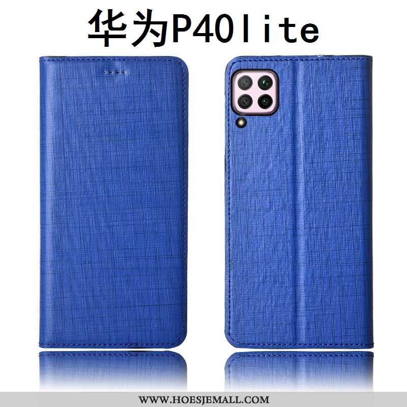 Hoesje Huawei P40 Lite Zacht Siliconen Donkerblauw Hoes Mobiele Telefoon Bescherming Clamshell Donke