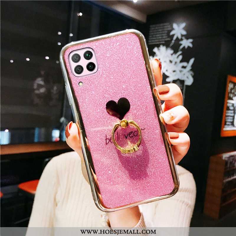 Hoesje Huawei P40 Lite Trend Bescherming All Inclusive Groen Roze Mobiele Telefoon Plating