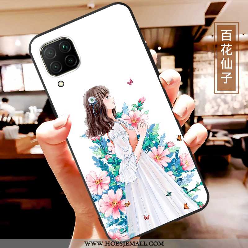 Hoesje Huawei P40 Lite Schrobben Zacht Donkerblauw Hoes All Inclusive Patroon Bescherming Donkerblau