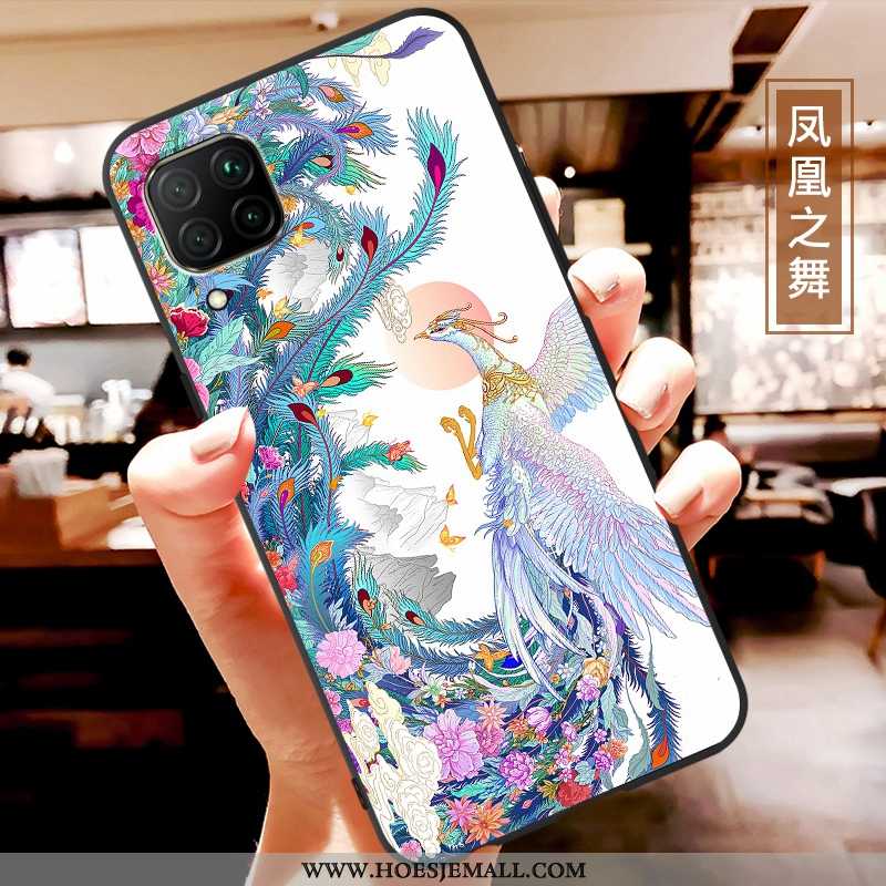 Hoesje Huawei P40 Lite Schrobben Zacht Donkerblauw Hoes All Inclusive Patroon Bescherming Donkerblau