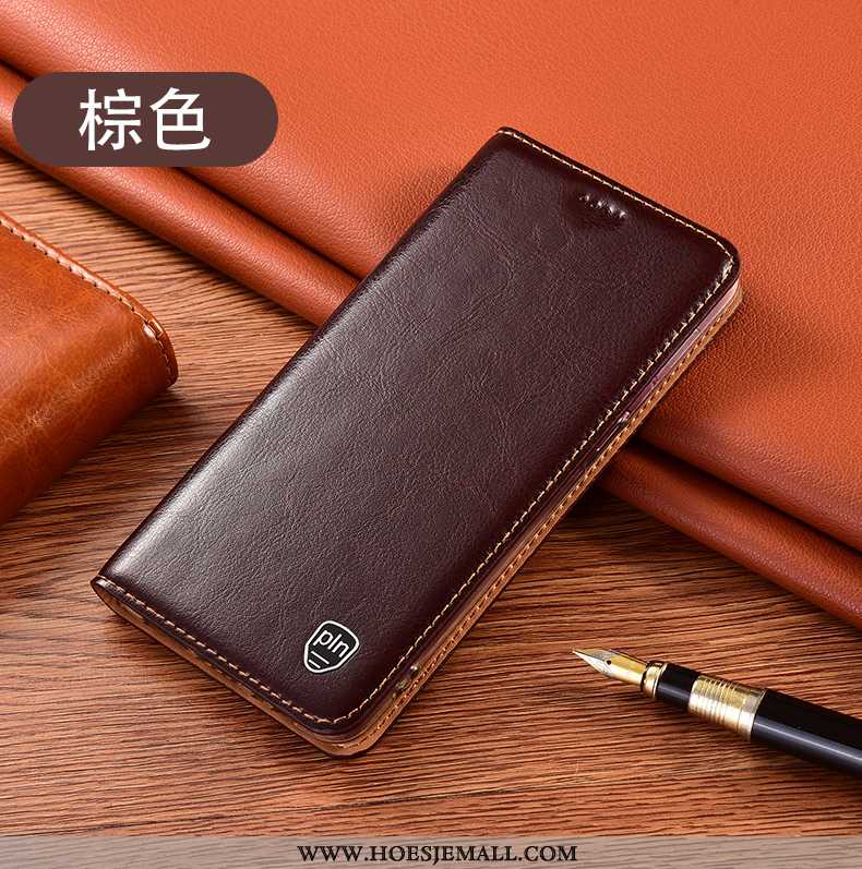 Hoesje Huawei P40 Lite Leren Patroon Mobiele Telefoon All Inclusive Bescherming Hoes Bruin