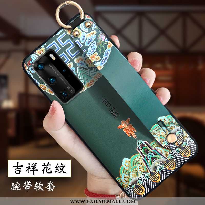 Hoesje Huawei P40 Pro Persoonlijk Scheppend Anti-fall Hanger Siliconen Bescherming Mobiele Telefoon 