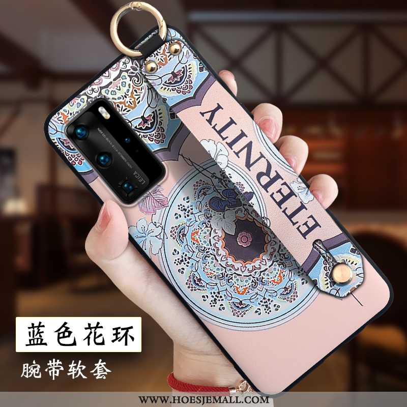 Hoesje Huawei P40 Pro Persoonlijk Scheppend Anti-fall Hanger Siliconen Bescherming Mobiele Telefoon 