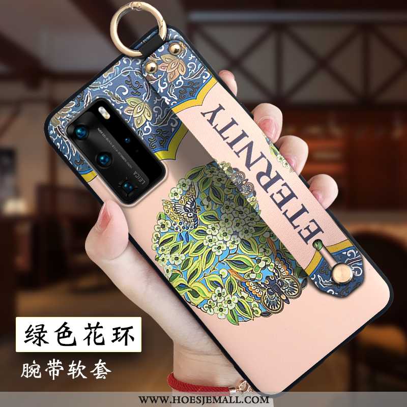 Hoesje Huawei P40 Pro Persoonlijk Scheppend Anti-fall Hanger Siliconen Bescherming Mobiele Telefoon 