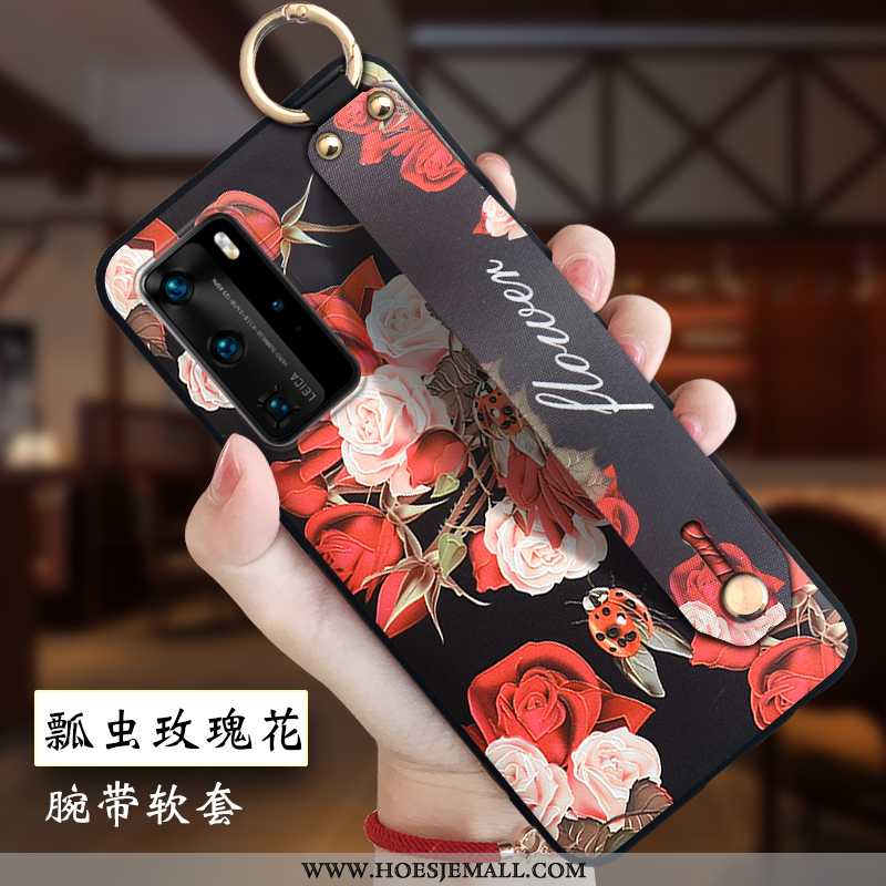 Hoesje Huawei P40 Pro Persoonlijk Scheppend Anti-fall Hanger Siliconen Bescherming Mobiele Telefoon 