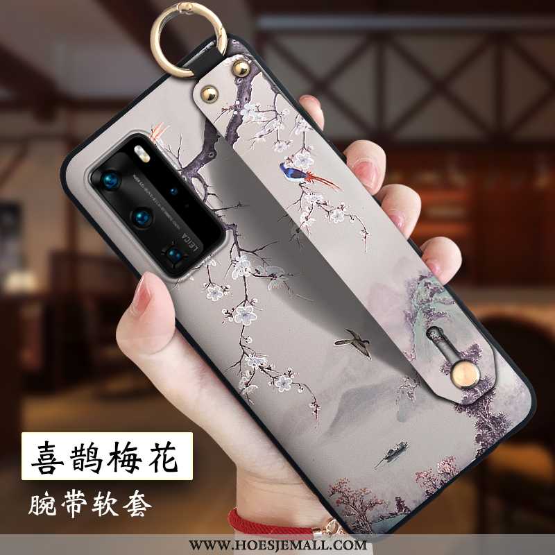 Hoesje Huawei P40 Pro Persoonlijk Scheppend Anti-fall Hanger Siliconen Bescherming Mobiele Telefoon 