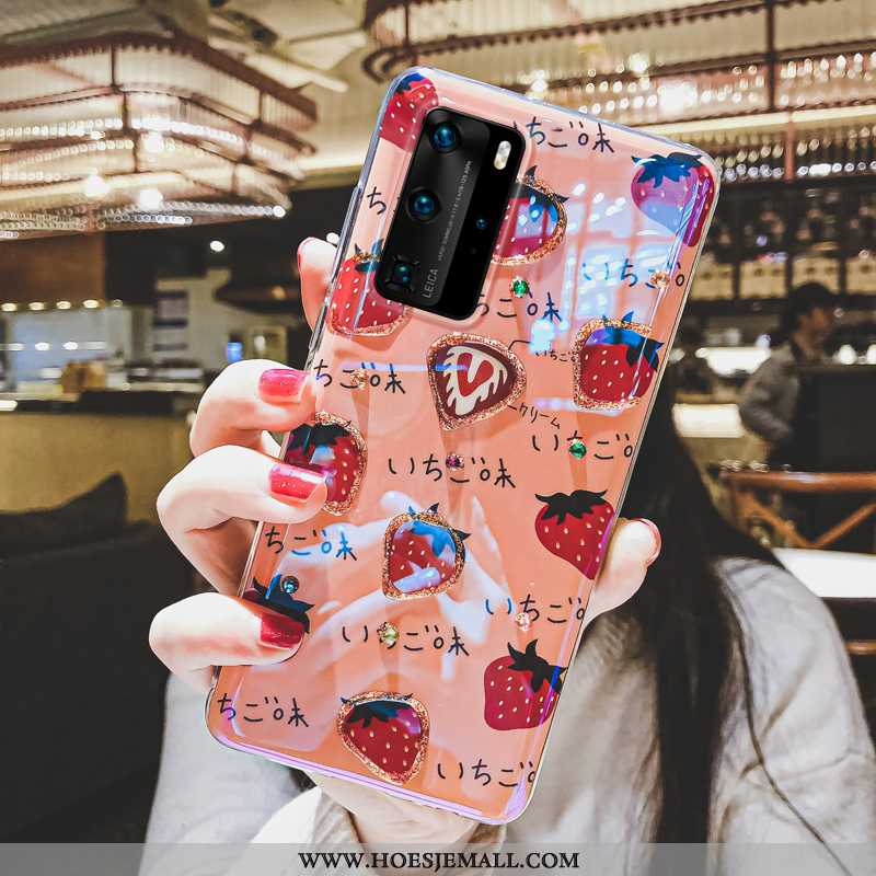 Hoesje Huawei P40 Pro Zacht Siliconen Mooie All Inclusive Hart Anti-fall Rood