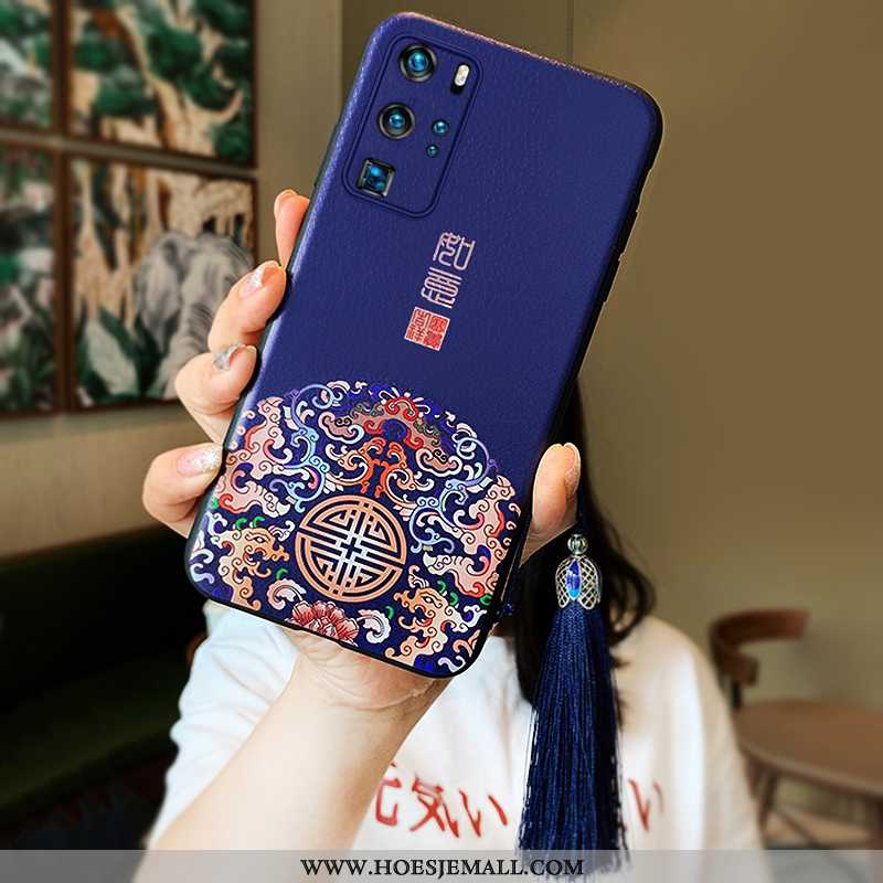 Hoes Huawei P40 Pro Bescherming Trend Dun Net Red All Inclusive Chinese Stijl Super Rood