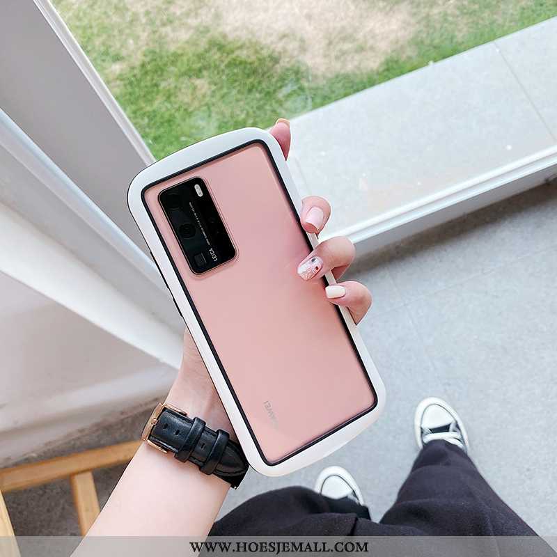 Hoesje Huawei P40 Pro Dun Zacht Siliconen Nieuw Doorzichtig Lovers Rood