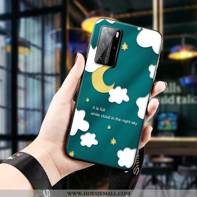 Hoesje Huawei P40 Pro Trend Super All Inclusive Eenvoudige Zacht Scheppend Groen