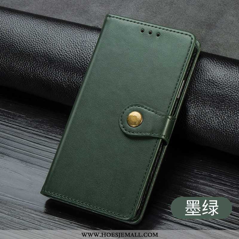Hoes Huawei Y5 2020 Portemonnee Leren Hoesje Mobiele Telefoon Effen Kleur Duurzaam Anti-fall Kaart L
