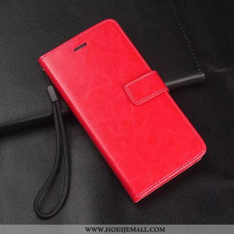 Hoes Huawei Y5 2020 Leren Hoesje Leer Mobiele Telefoon Clamshell Klittenband 2020 Rood